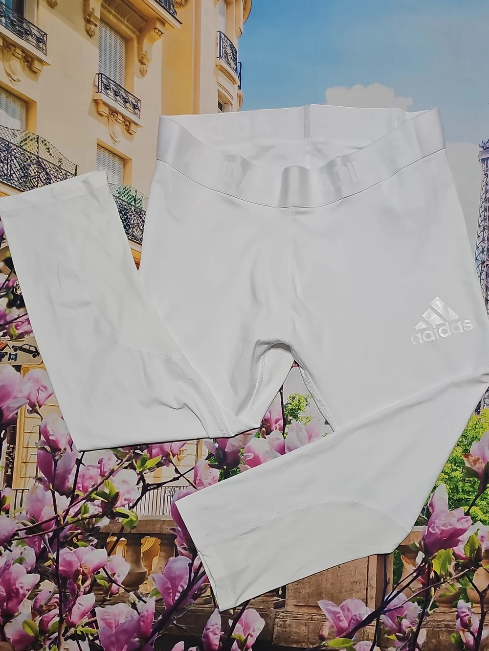 Adidas White 3/4 Tights Alphaskin Size XL New